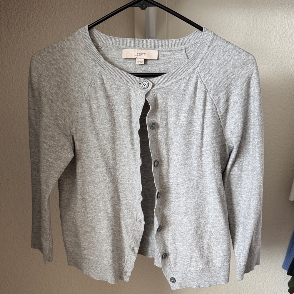 LOFT Heather Gray Women's Cardigan